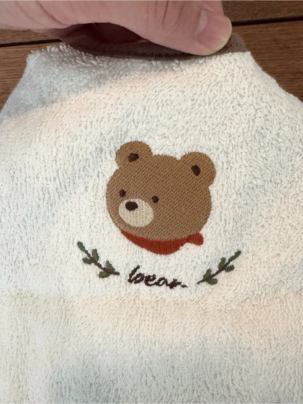 2 Waterproof Large Terry Cloth Toddler Bibs with Cute Embroidery Adjustable Snap